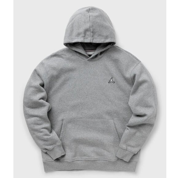 Jordan Jumpman Brooklyn Essentials Mens Fleece Pullover Hoodie Heather Gray - Picture 5 of 15